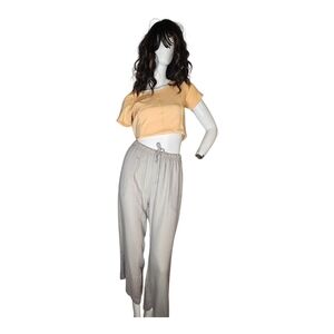 Splendid Women's Wide Leg Pants Viscose Linen Blend Size XL Pockets Lightweight